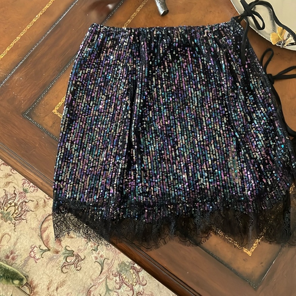Free people brand new  sparkle  mini skirt